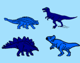 Disegno Dinosauri di terra  pitturato su Emma