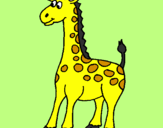 Disegno Giraffa pitturato su Giada