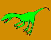 Disegno Velociraptor II pitturato su TARATARUGA