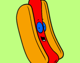 Disegno Hot dog pitturato su MATTIA