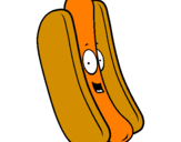 Disegno Hot dog pitturato su RAYANE