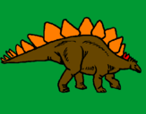 Disegno Stegosaurus  pitturato su vito