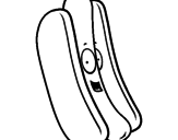Disegno Hot dog pitturato su onck osi