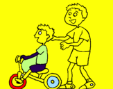 Disegno Triciclo pitturato su gianpy