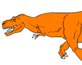 Disegno Tyrannosaurus Rex  pitturato su uyhuyutytyhnmkmiu8jjmkk