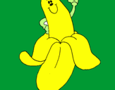Disegno Banana pitturato su deiv