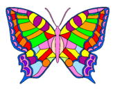 Disegno Farfalla  pitturato su Farfa Fedi