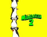 Disegno Madagascar 2 Pinguino pitturato su aeò