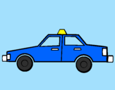 Disegno Taxi pitturato su chiara
