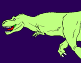 Disegno Tyrannosaurus Rex  pitturato su Giulia 