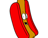Disegno Hot dog pitturato su oiuytrfdddvnggnndegbnmhfr