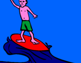 Disegno Surf pitturato su gianmarco mu