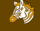 Disegno Zebra II pitturato su ruggero