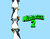 Disegno Madagascar 2 Pinguino pitturato su marty