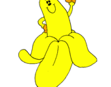 Disegno Banana pitturato su ginevra