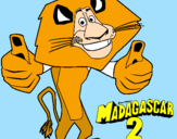 Disegno Madagascar 2 Alex pitturato su MATILDE