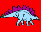 Disegno Stegosaurus  pitturato su Jachi