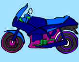 Disegno Motocicletta  pitturato su Antonio  Formisano