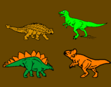 Disegno Dinosauri di terra  pitturato su LUCA TEODORICO