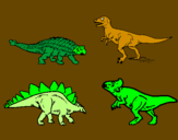 Disegno Dinosauri di terra  pitturato su thomas