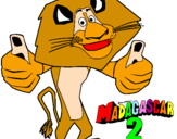 Disegno Madagascar 2 Alex pitturato su anna tocci