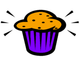 Disegno Brownie pitturato su muffin2