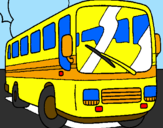 Disegno Bus pitturato su ginevra