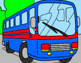 Disegno Bus pitturato su alessia cinque