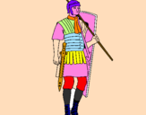 Disegno Soldato romano  pitturato su ERPY