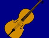 Disegno Violino pitturato su asiuccia