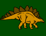 Disegno Stegosaurus  pitturato su thomas