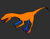 Disegno Velociraptor II pitturato su francesco 4 anni