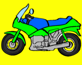 Disegno Motocicletta  pitturato su mario