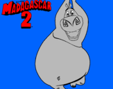 Disegno Madagascar 2 Gloria pitturato su carlotta ferrari 10 anni