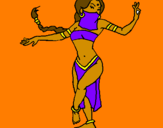 Disegno Principessa araba che danza  pitturato su xXGiadaXx