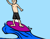 Disegno Surf pitturato su alexio 08