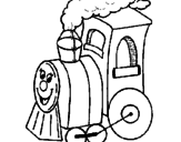 Disegno Treno  pitturato su locomotiva