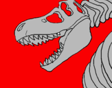 Disegno Scheletro di Tyrannosaurus rex pitturato su ANDREA