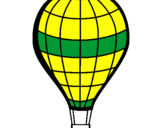 Disegno Pallone aerostatico pitturato su DAVIDE 4 ANNI
