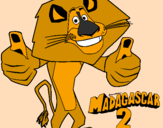 Disegno Madagascar 2 Alex pitturato su Giada Notaro