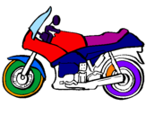 Disegno Motocicletta  pitturato su SOFIA STELLA