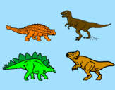 Disegno Dinosauri di terra  pitturato su mario