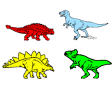 Disegno Dinosauri di terra  pitturato su Emanuele