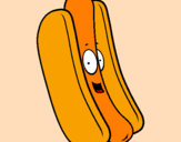 Disegno Hot dog pitturato su federica                 