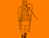 Disegno Soldato romano  pitturato su Fil