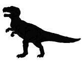 Disegno Tyrannosaurus Rex  pitturato su tommaso