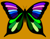 Disegno Farfalla 8 pitturato su farfalla gaia