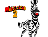 Disegno Madagascar 2 Marty pitturato su luciano