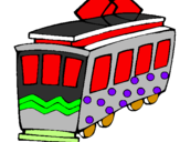 Disegno Tram  pitturato su thomas