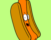 Disegno Hot dog pitturato su M@ry